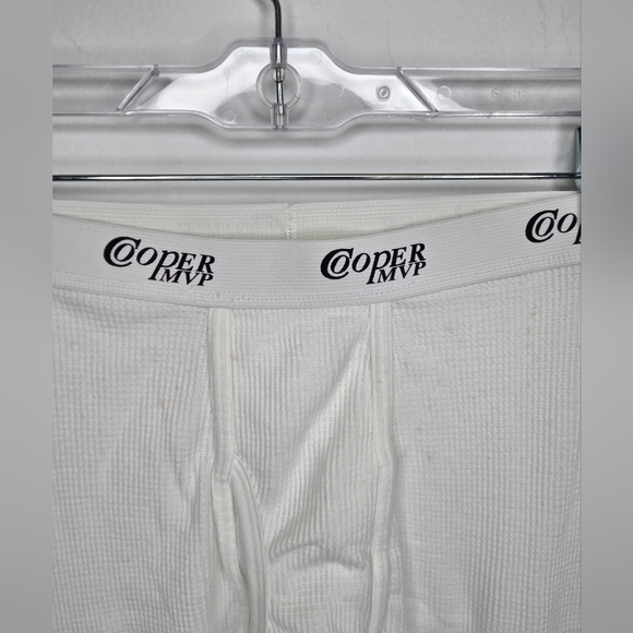 Cooper MVP Size L Mens White Thermal Pants - Picture 4 of 8